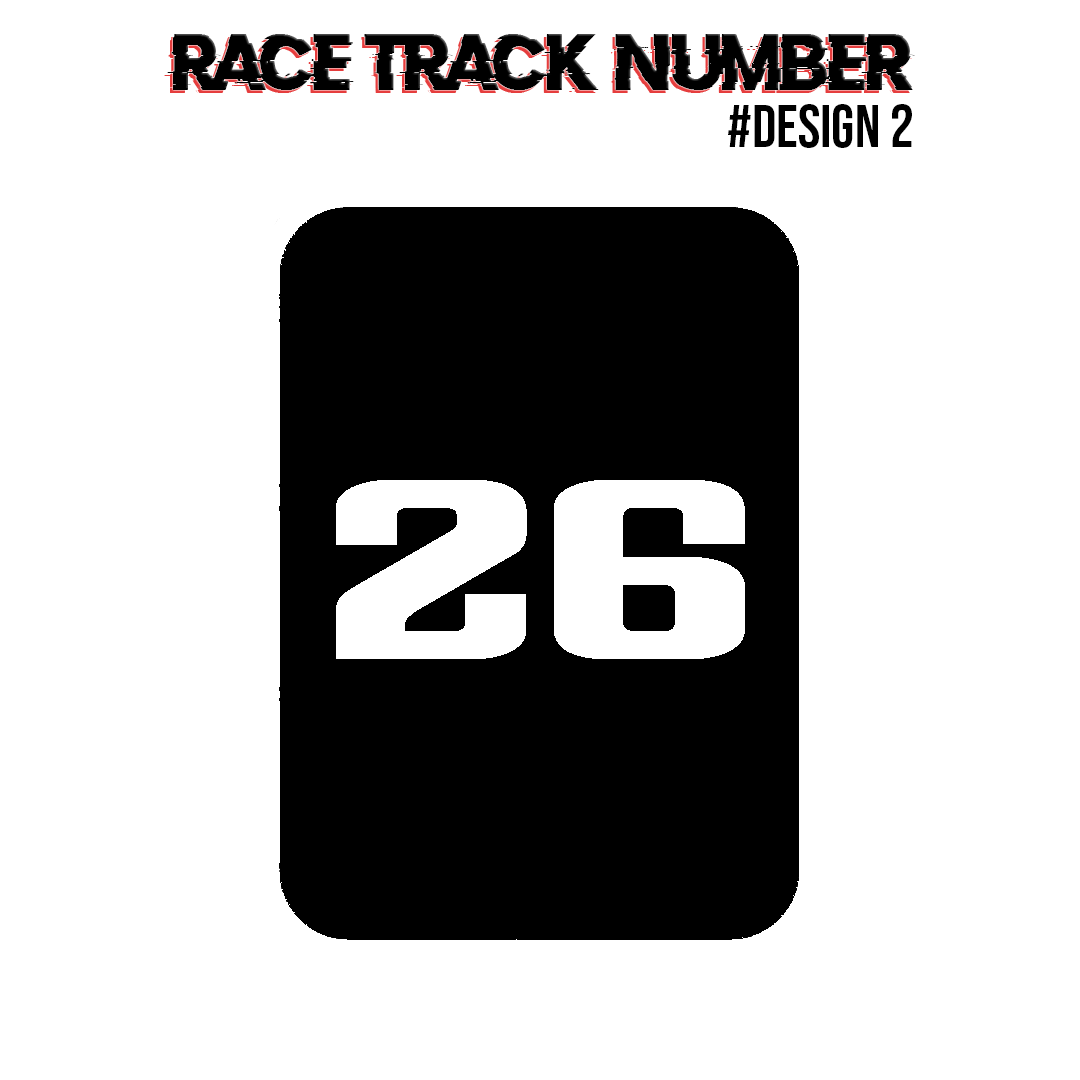 Race Number Decals (Rechthoek)