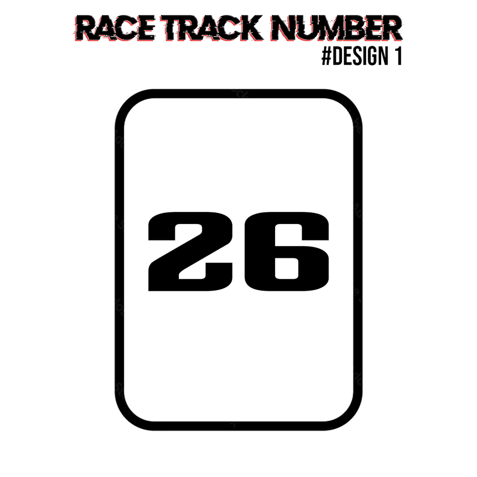 Autocollant de course (Rectangle)